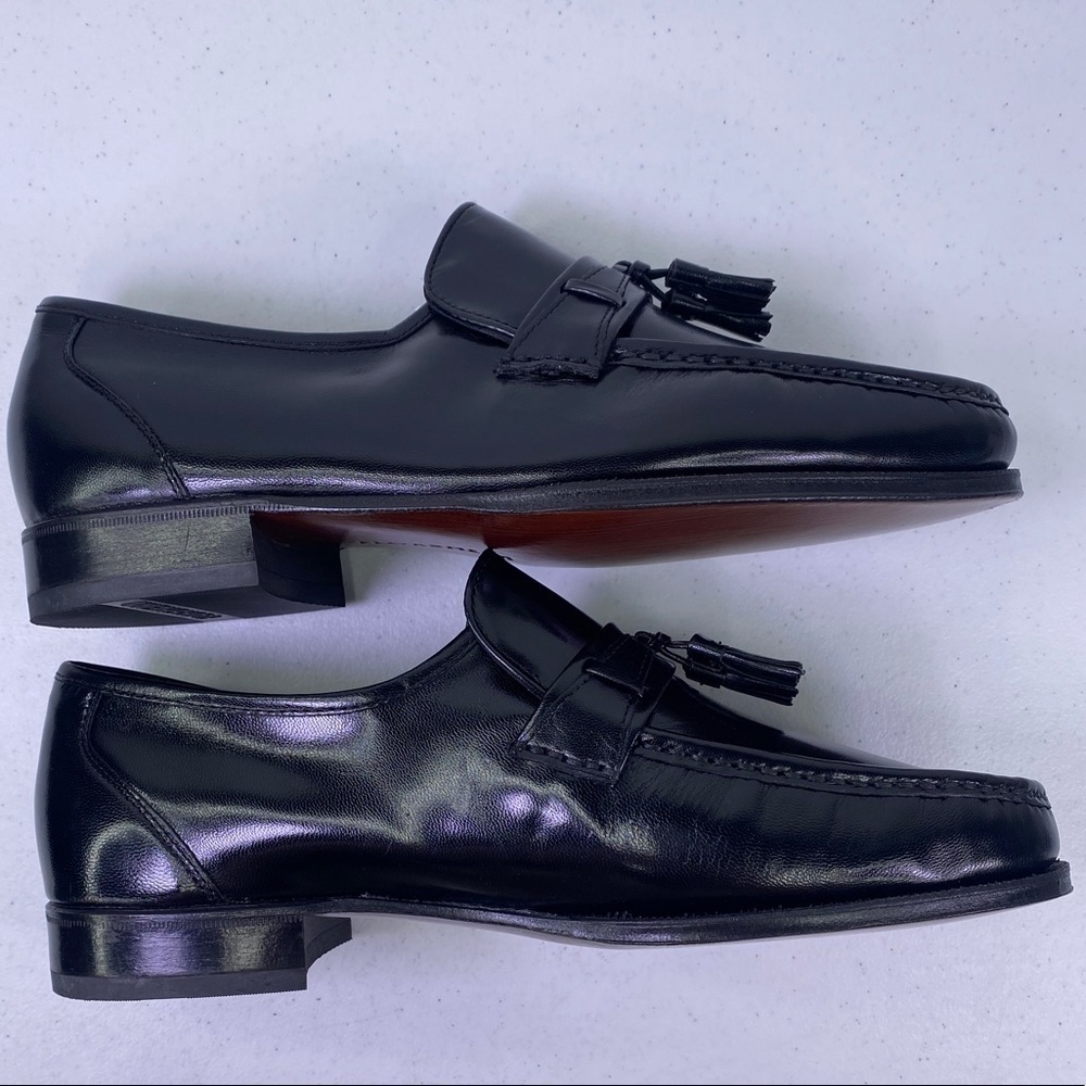 Florsheim Como Moc Toe Tassle Loafer Black Shoes - Picture 11 of 13
